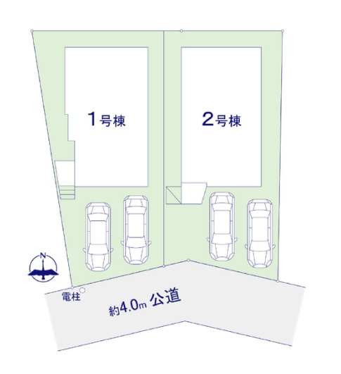 【区画図】 | 福岡市早良区賀茂1丁目1期　1号棟（全2棟）【仲介手数料無料・0円】 | 区画図です。1号棟