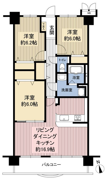 【間取り】 | サントノーレ古賀天神☆仲介手数料無料☆