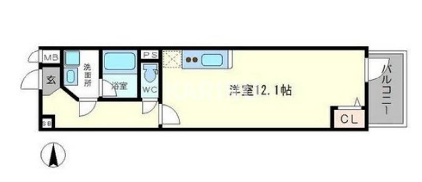 ラクラス長堀橋の間取り