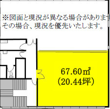 大津市京町３丁目の事務所の区画図