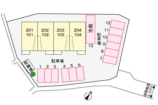 アルドーレの区画図|駐車場