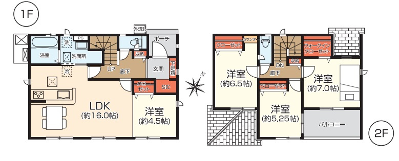 ◇佐糠町東一丁目　2期◇　　オール電化の新築建売住宅　　日当たり良好♪の間取り|間取図です。