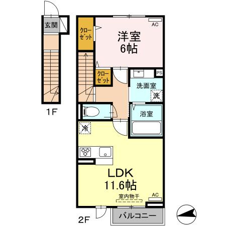 ラルジュガーデン西寺の間取り