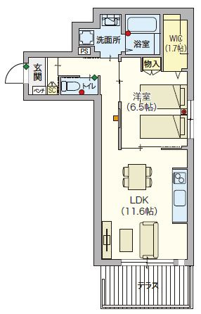 （シニア限定）Urban　Claire元住吉の間取り