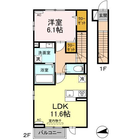 ラルジュガーデン西寺の間取り
