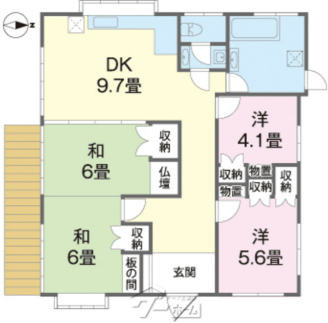 西原町棚原戸建ての間取り