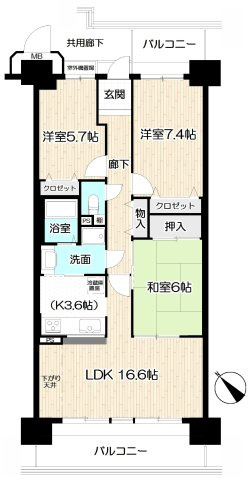 ジークレフ加古川東｜室内リフォームしていますの間取り
