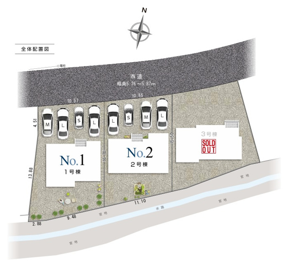 【区画図】 | 御殿場市御殿場1期　新築一戸建て　1号棟