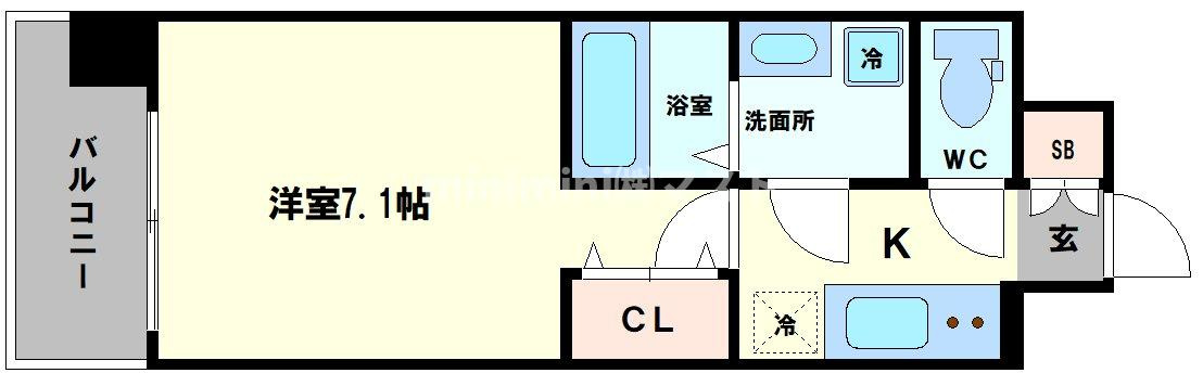ワールドアイ難波南PORTAの間取り