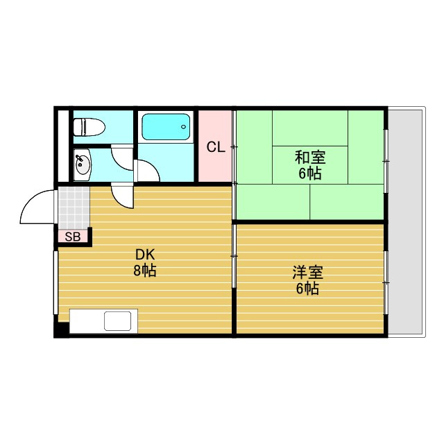 メゾンササキ2の間取り