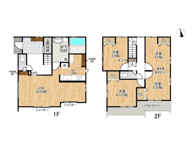 姫路市玉手2丁目/新築戸建の間取り