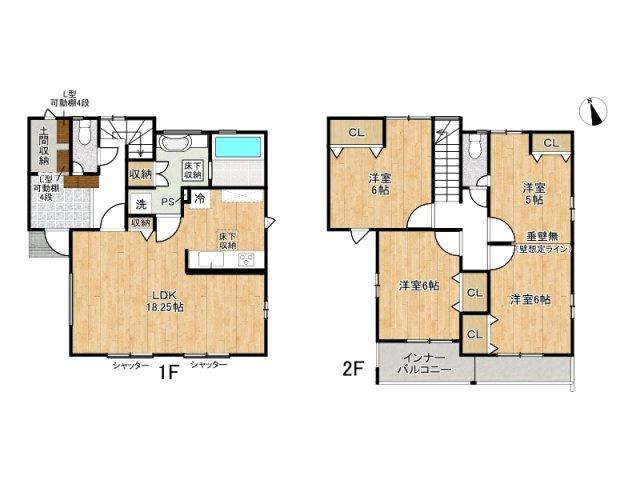 姫路市玉手2丁目/新築戸建の間取り