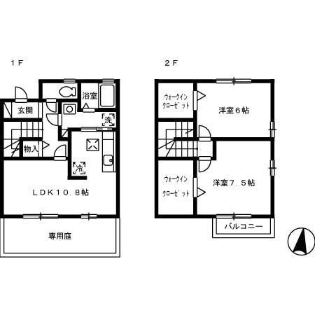 ドルフ東久万Ⅱの間取り