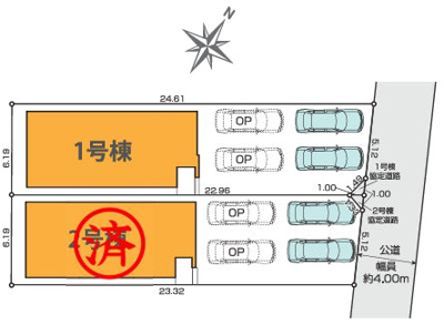 【区画図】 | 静岡市駿河区中島 2期 新築一戸建て 1号棟 | 1号棟の区画図です
