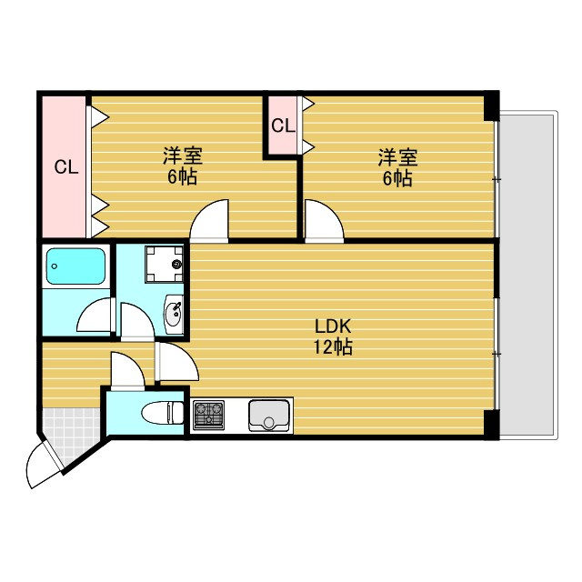ビラ小松の間取り