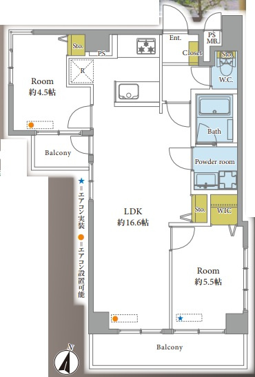【間取り】 | ロマネスク大濠アネックス☆仲介手数料無料☆