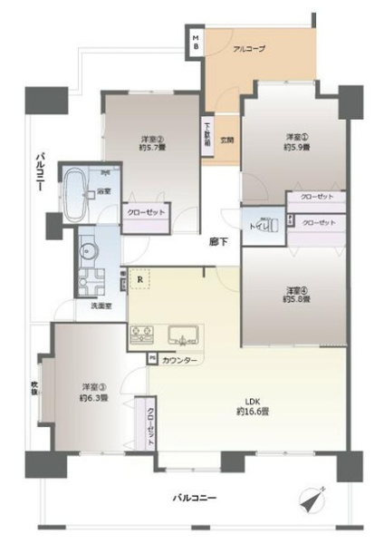 【間取り】 | アンピール松島Ⅱ☆仲介手数料無料☆