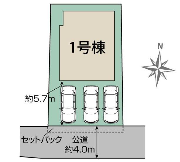 秦野市桜町１丁目新築戸建て　１号棟の区画図|区画図「秦野市桜町1丁目新築戸建て　1号棟」