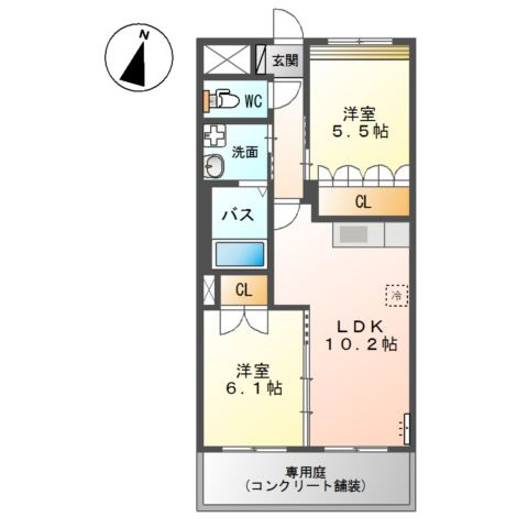 ＳＵＮ　ＨＥＩＭＥ　Ｍ＆Ｈ　Ⅱの間取り
