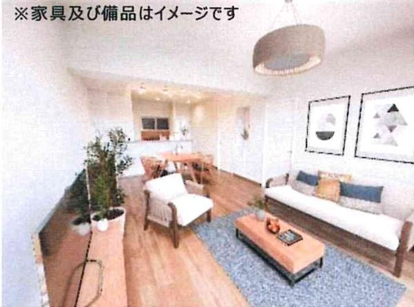 サンアメニティ石神弐番館の居間・リビング|空間を広く使います