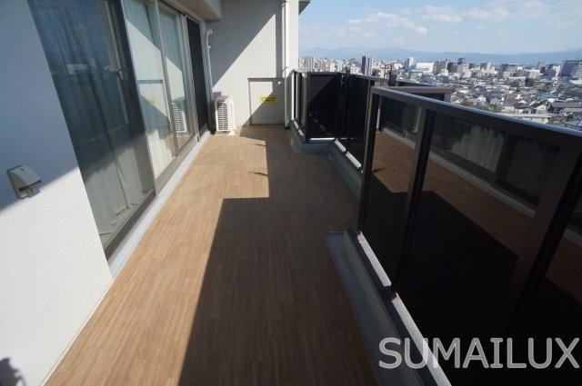 レクシア熊本中央エルビエンテのバルコニー