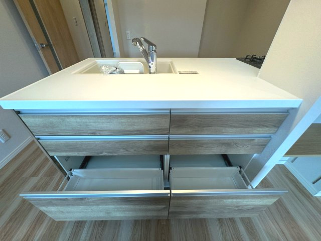 ダイアパレス花小金井の収納|【リビング収納（キッチンカウンター下）】