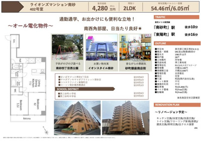 【その他】 | ライオンズマンション南砂　仲介手数料無料＋12万円現金プレゼント中