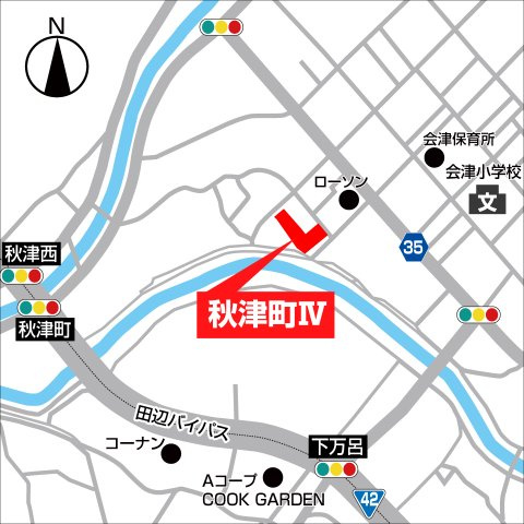田辺市秋津町Ⅳ・新築戸建の地図