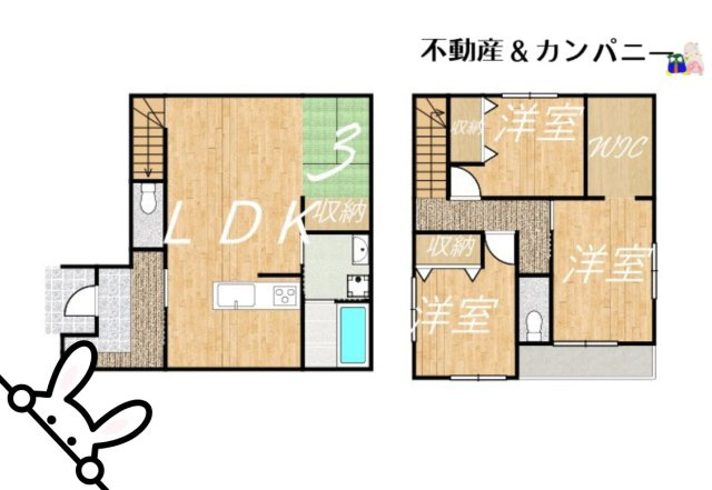 松前町筒井の新築のおうちA号棟　デザイナーズ新築住宅（伊予郡松前町大字筒井）の間取り