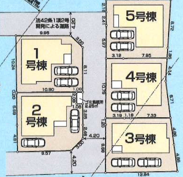 【仲介手数料無料】所沢市上新井１６期全５棟３号棟　所沢の新築なら西武ハウジングの区画図