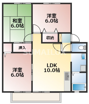 サンビレッジレグルスガーデンC棟の間取り