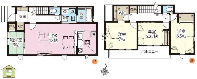 越谷市東越谷19期　新築一戸建て　2号棟