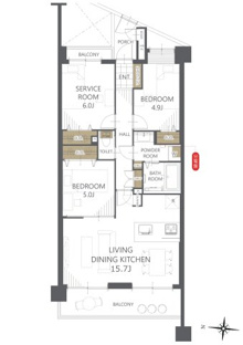 【間取り】日神パレステージ湘南久里浜 