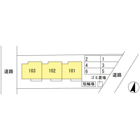 ドルフ東久万Ⅱの区画図