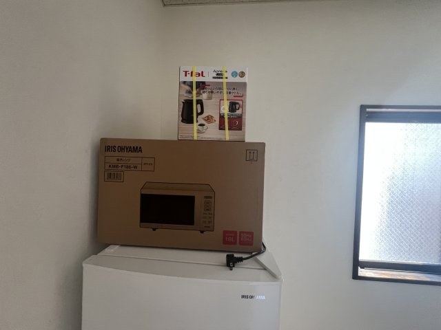 HANAMICHIの設備|レンジ・電気ポット付（使用済※新品ではありません）