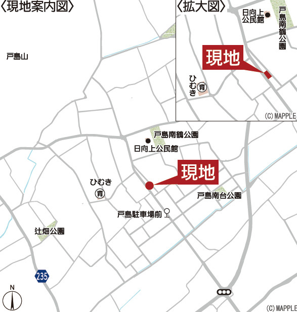 クレイドルガーデン／東区戸島第７／１号棟の地図