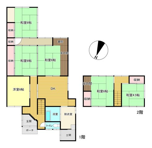 平田町　戸建ての間取り