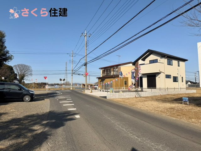 ーLIGARE－小山市雨ヶ谷2期　１号棟の前面道路含む現地写真|前面道路南側6.3ｍ公道