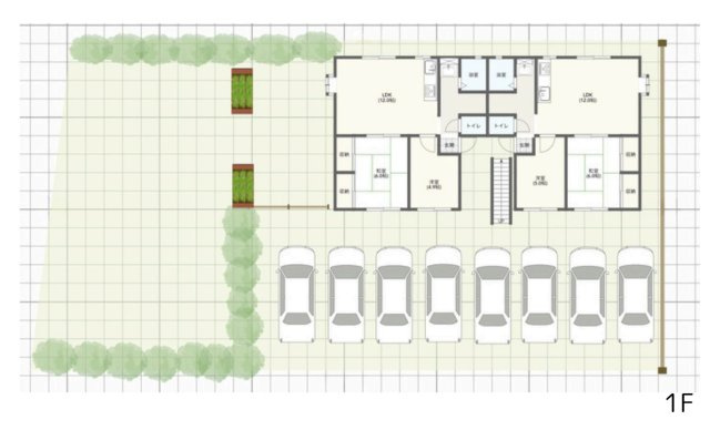 【千葉県】東金市　一棟売アパートの間取り