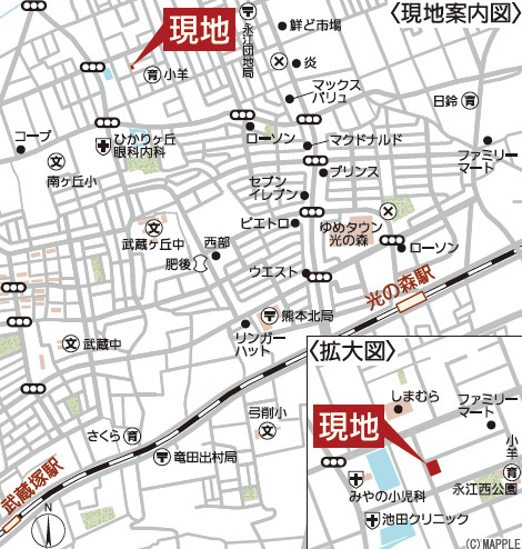 クレイドルガーデン／合志市幾久富第６／１号棟の地図