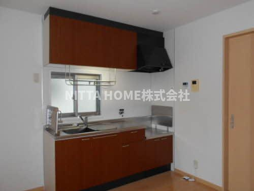 ヴィーブルゆらⅠ・Ⅱのキッチン|ガスコンロ設置可能です(^^♪