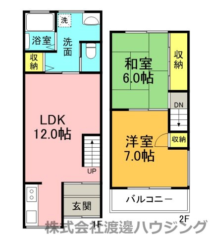 岸部南テラスハウスの間取り