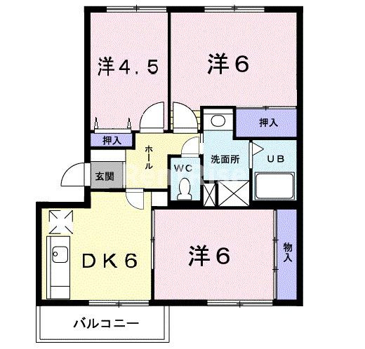 カームパインツリー２３の間取り|間取図