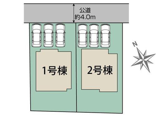 ブルーミングガーデン下野市川中子　１号棟の区画図|1号棟