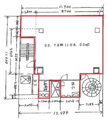 曽根崎東ビルディングの区画図