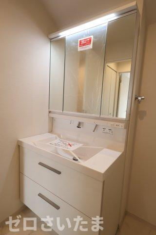 《仲介手数料無料》練馬区石神井台８丁目20-27新築一戸建てケイアイグレースの独立洗面台