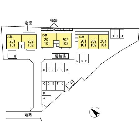 ロイヤルハイツ　Aの区画図