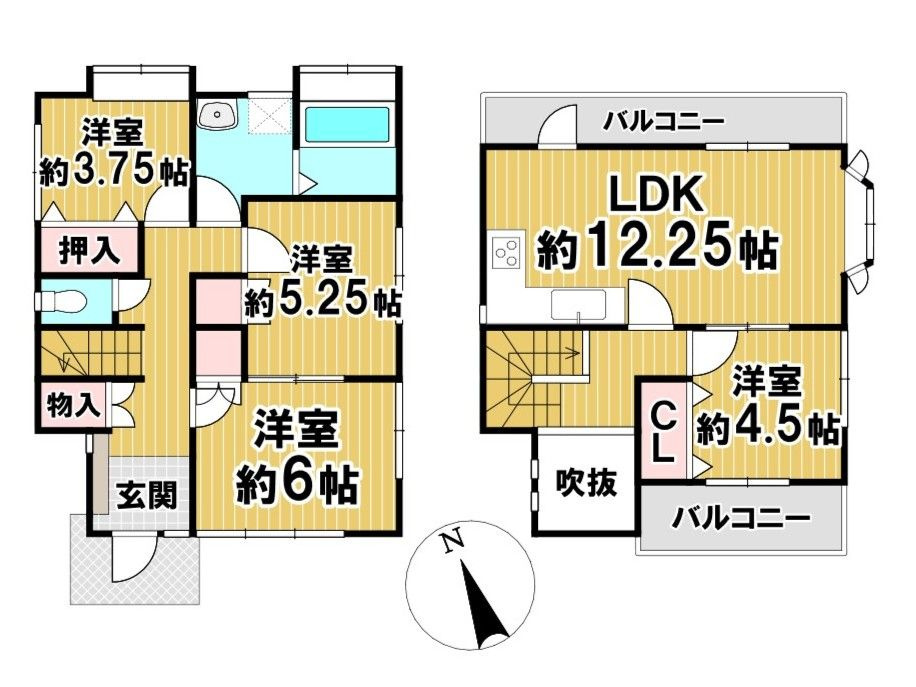 福岡市東区美和台5丁目　中古戸建の間取り|※間取り図と現況が異なる場合には現況を優先いたします。
