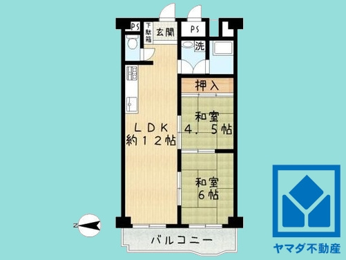 吉祥院ガーデンハイツC棟の間取り