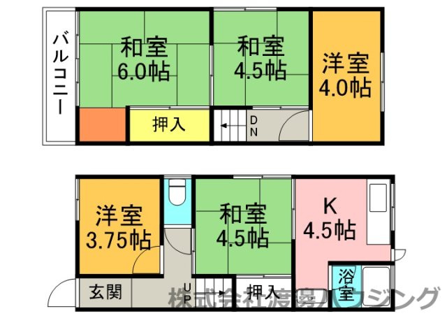 岸和田3丁目一戸建の間取り
